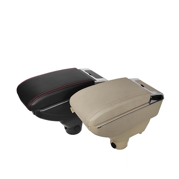AC-468 Carfu Car console box with 7 usb LED Light 2 layer car armrest 