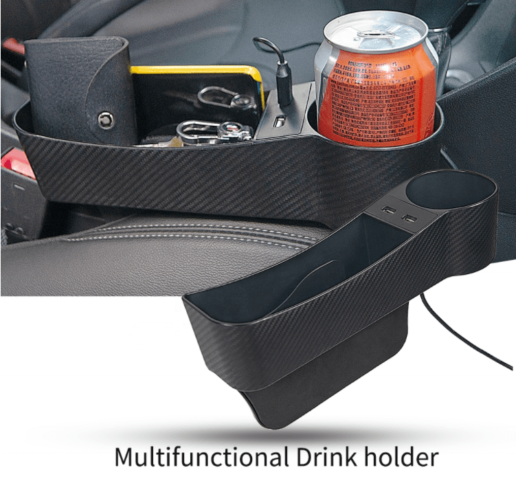 OEM Factory Car Decoration Accessories Carbon Car Seat Gap Filler Card Storage Multifunction Pocket 