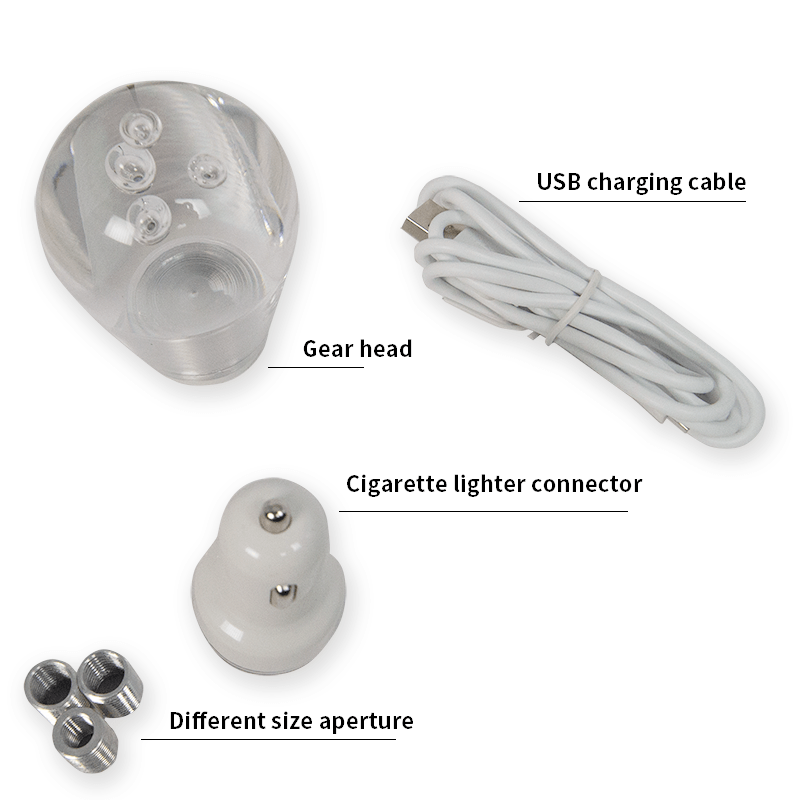 carfu car accessories AC-956 crystal transparent bubble colorful gear shift knob